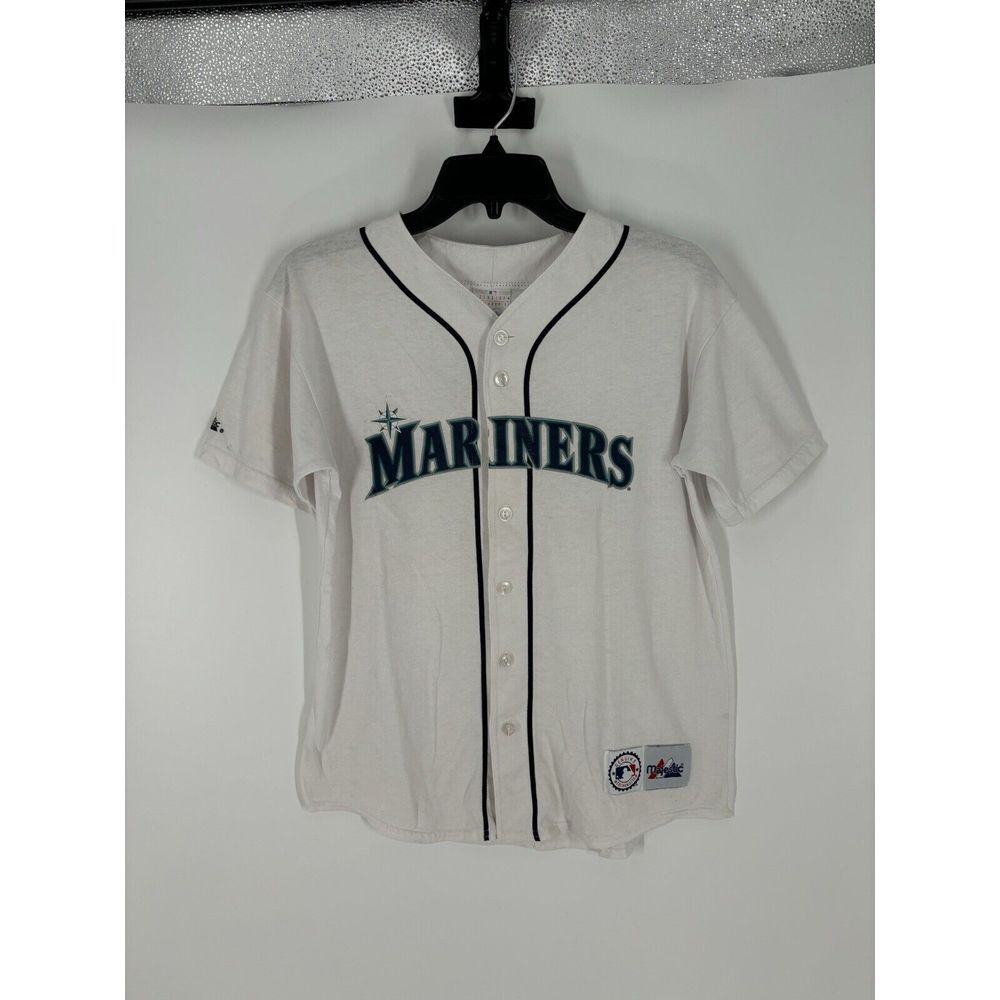 Vintage 90s Seattle Mariners Made In USA Majestic Jersey Blank No Player Signed